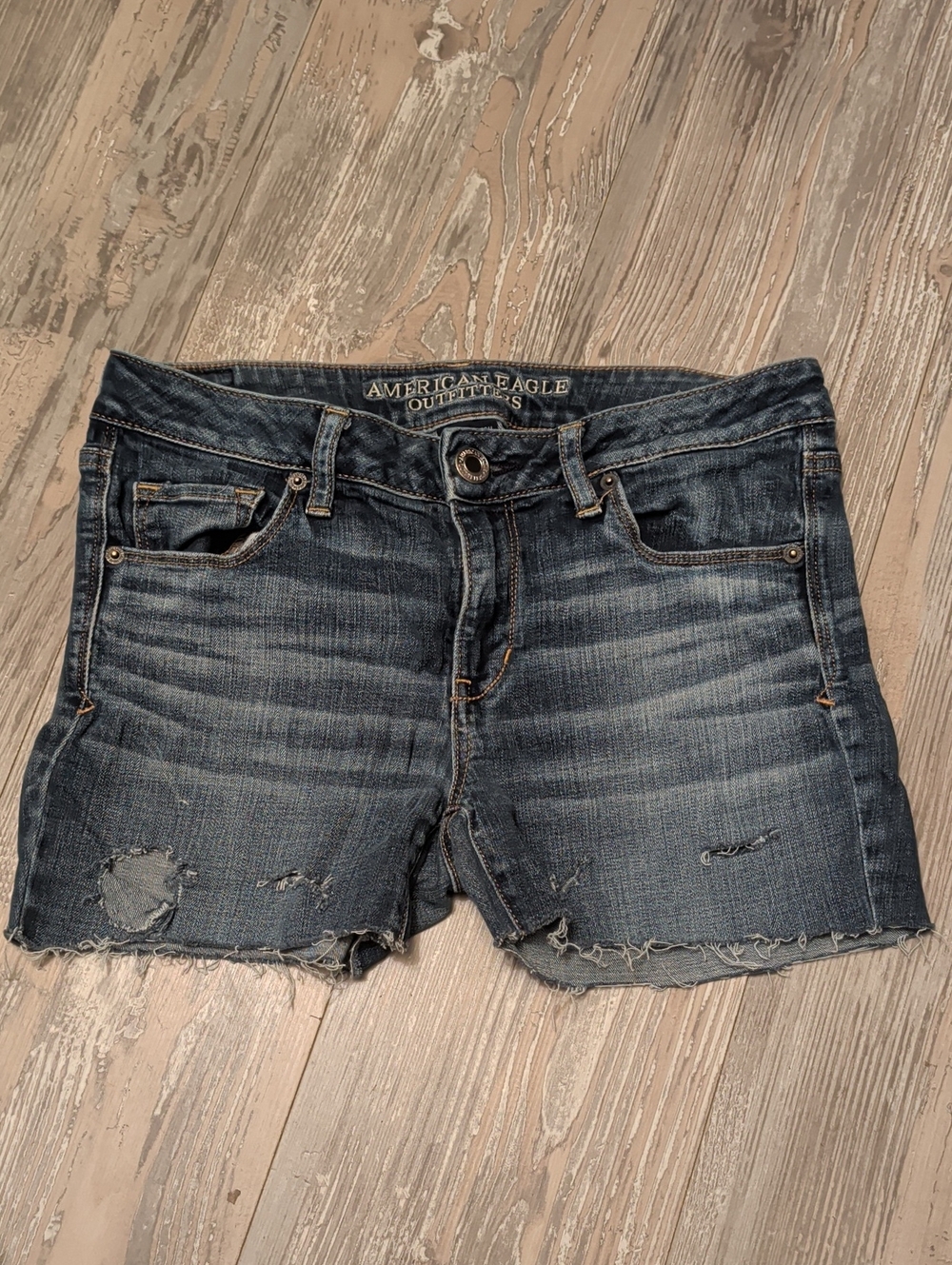 American Eagle Outfitters Distressed Denim Cutoff Shorts - Blue Size 10